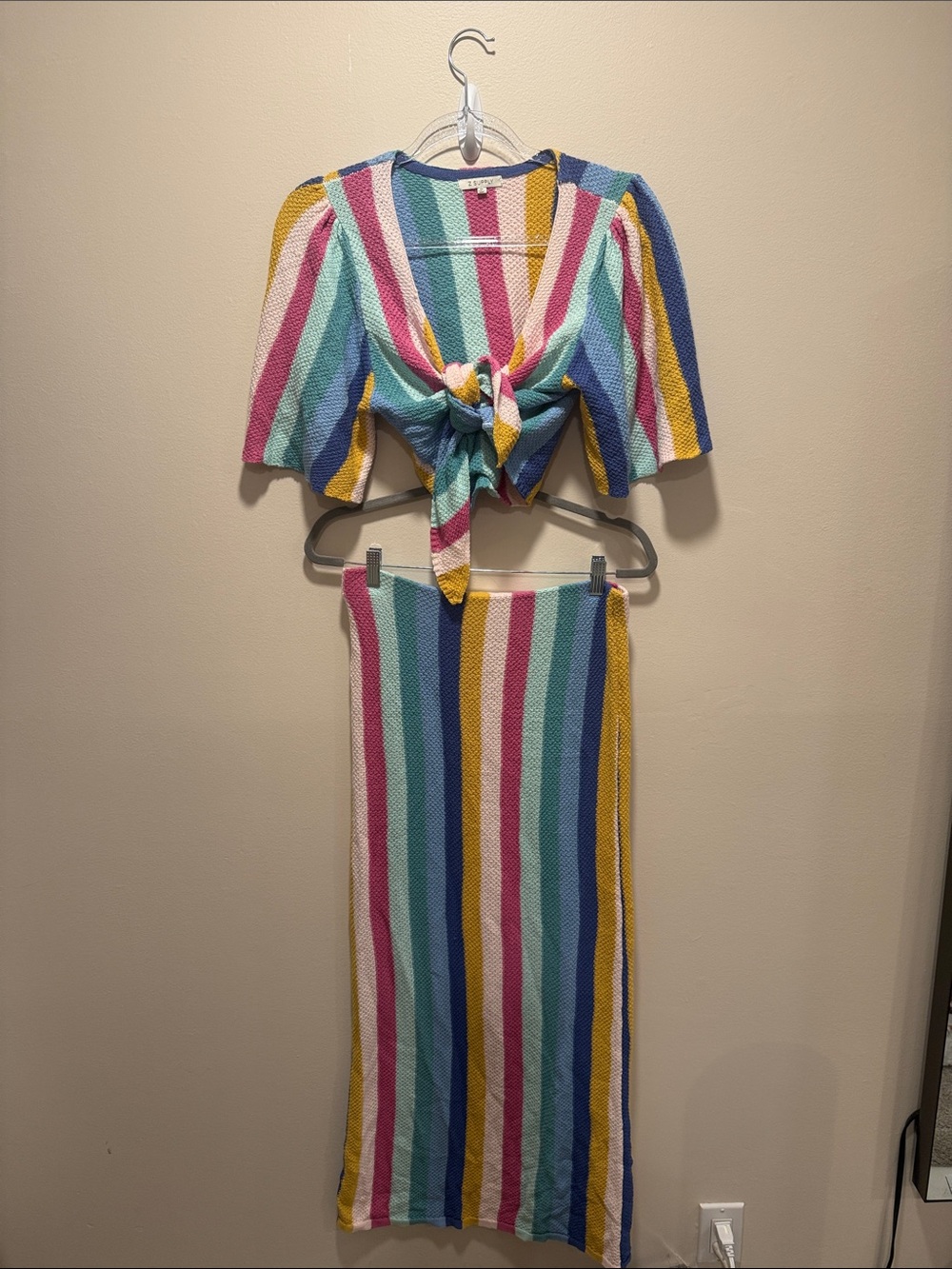 Rainbow Stripe Two-Piece Outfit
